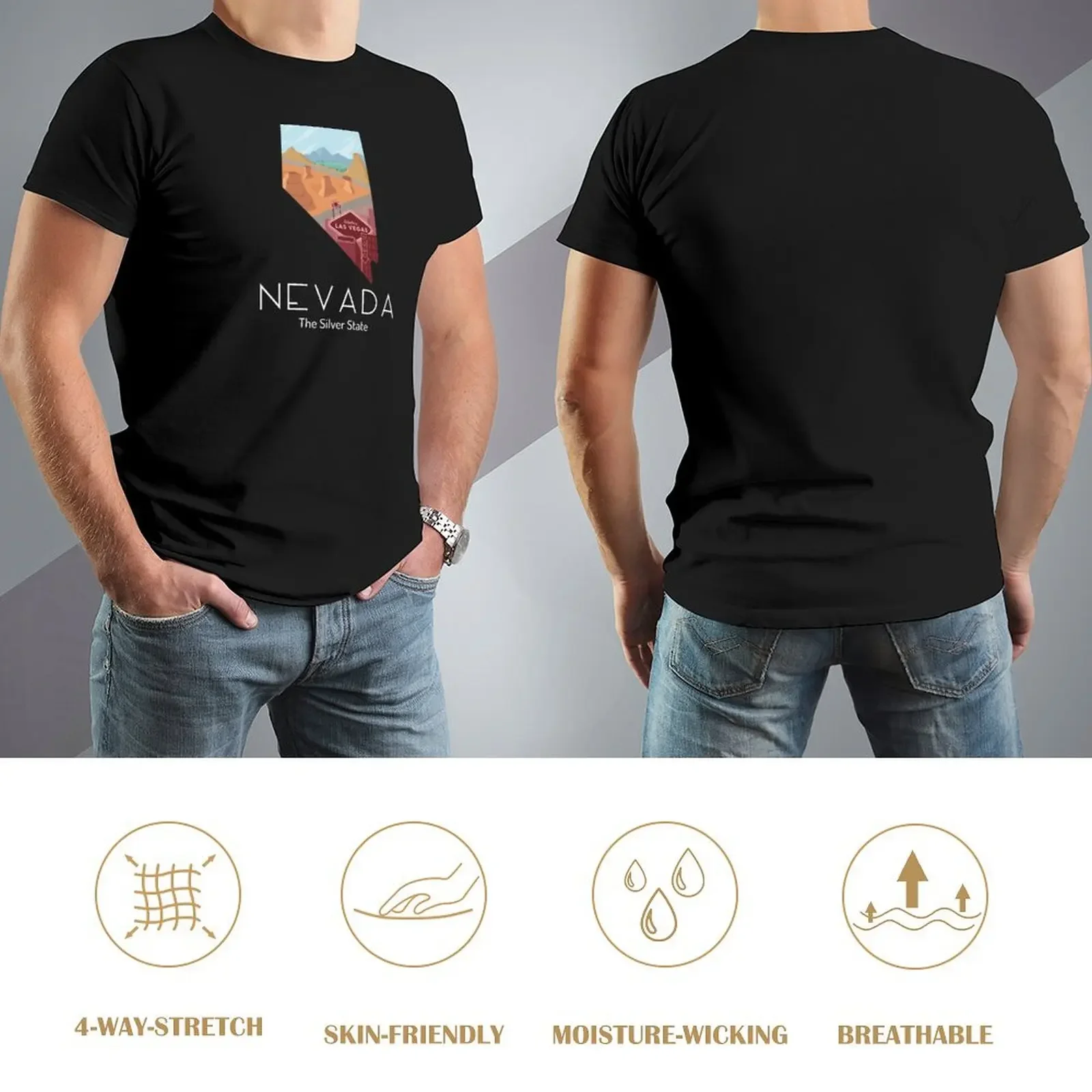 Футболка с принтом Nevada Proud State Motto The Silver футболка рисунком футболки рэпера