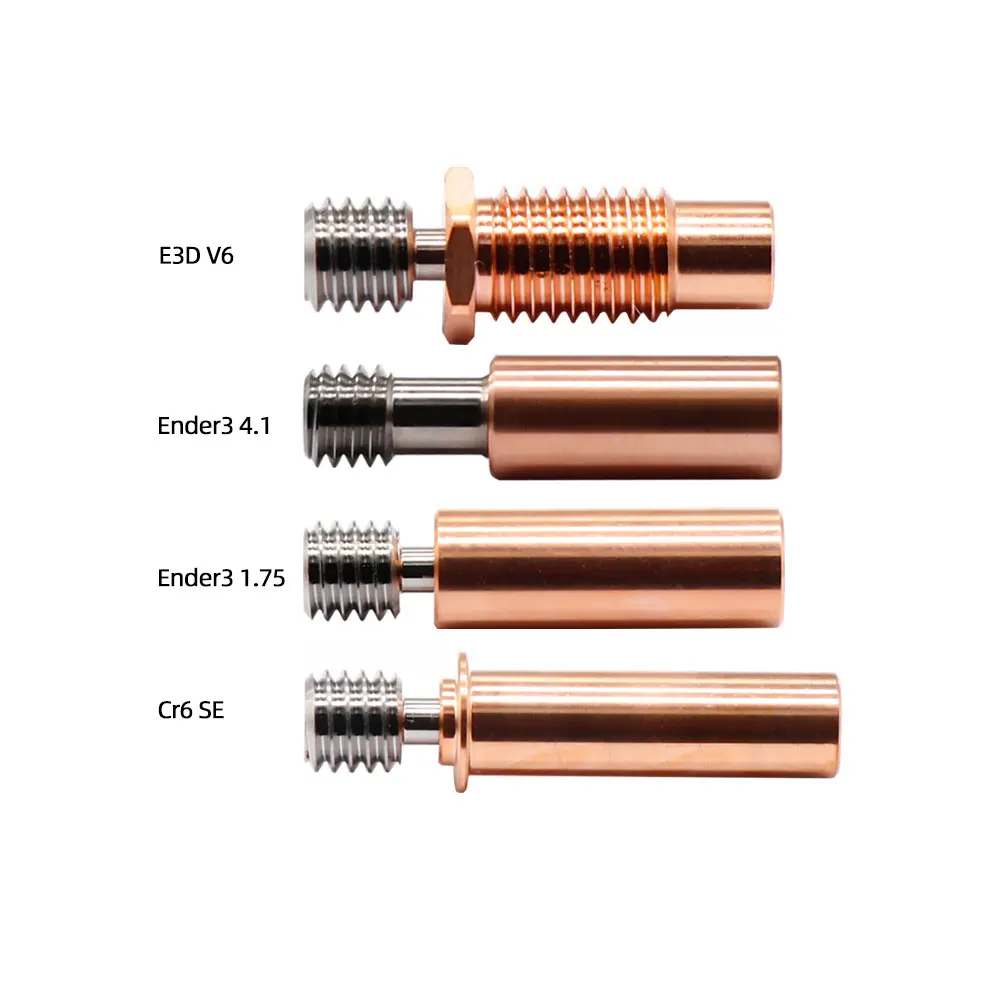 

CR-6 SE Bi-Metal V6-Crazy CR10-Tcrazy Heat Break Copper Stainless Steel All-Metal 3D Printer Throat For Ender3 E3D HOTEND