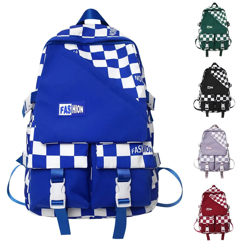 

Модный студенческий рюкзак для мальчиков и девочек, сумка для учеников младшей и старшей школы, повседневный вместительный рюкзак для комп...