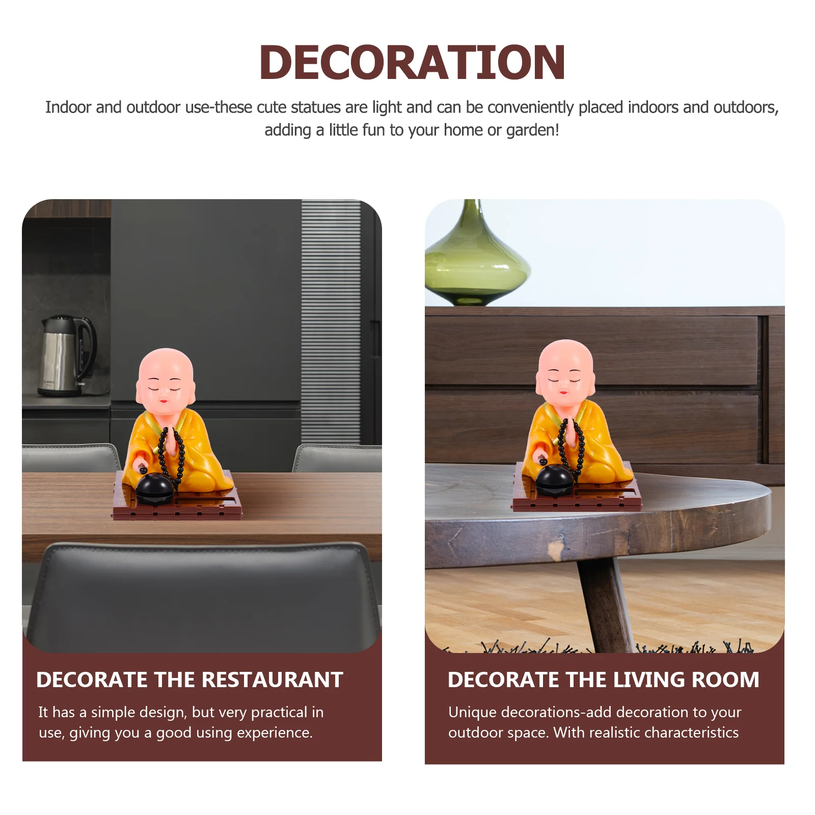 Украшения для вечеринки украшение монаха автомобиль маленькие статуи дзен