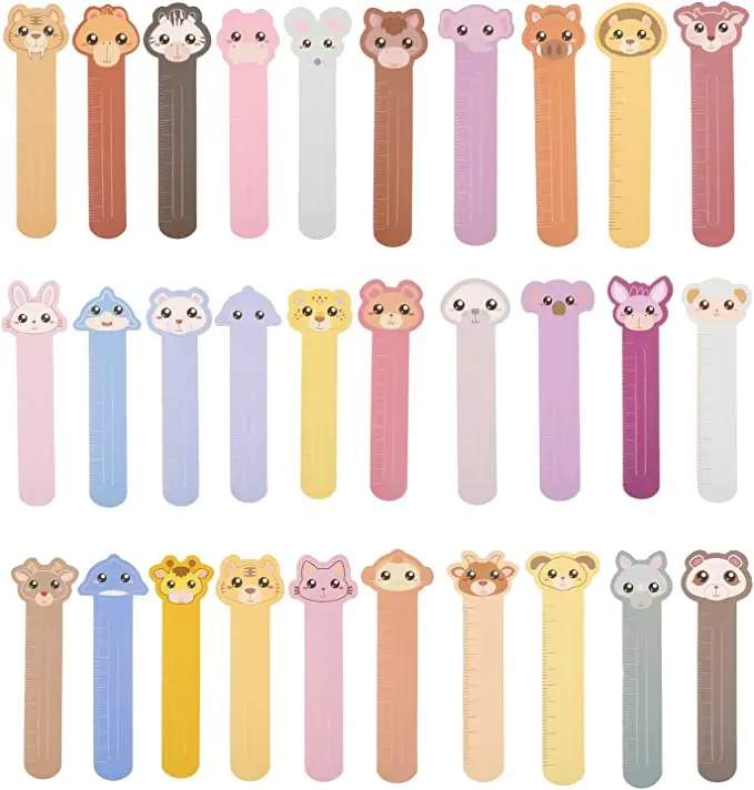 

30 Pieces Page Marker Marking Clip Bookmark Animal Pattern Student Stationery