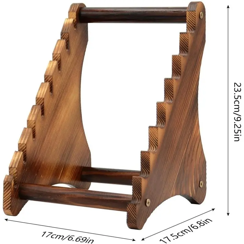Подставка-держатель для коллекционных ножей B97A-Wood с фиксированным лезвием, блок для ножей, вместимость до 8 ножей (art.: 3920db340657f) - 3920db340657f