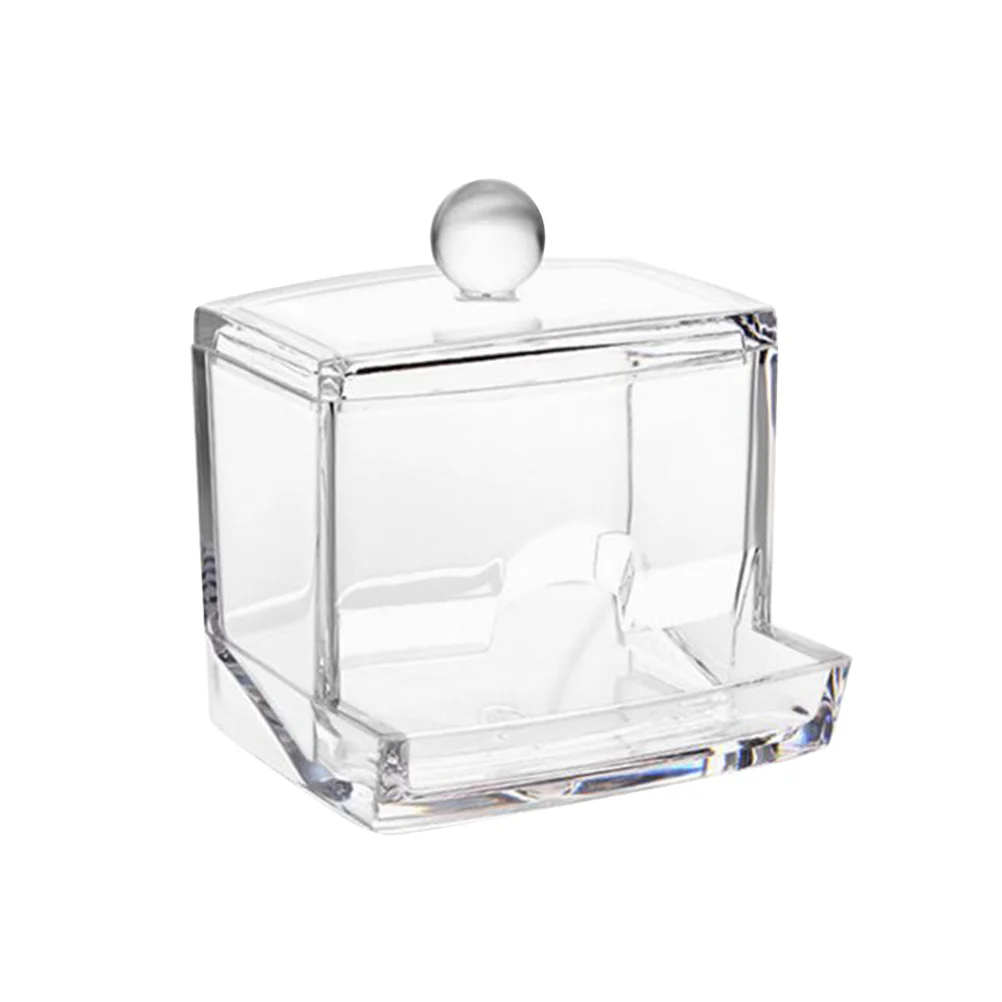 

Toiletry Case Acrylic Cotton Swabs Storage Holder Box Cotton Swab Box Cotton Pads Storage Box Box Swabs Storage Box