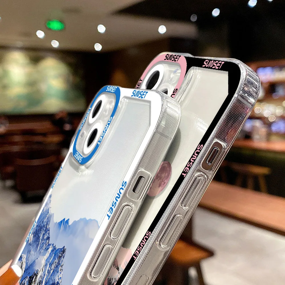 Чехол для iPhone 13 Pro чехол телефона iphone 11 прозрачный 14 12 Max XS XR 7 8 Plus SE противоударный -