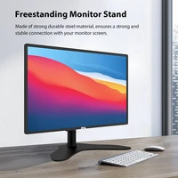 bewiser lls1 monitor table stand lcd floor desk monitor mount stand with adjustable tilt swivel rotation hold screen 17 to 30