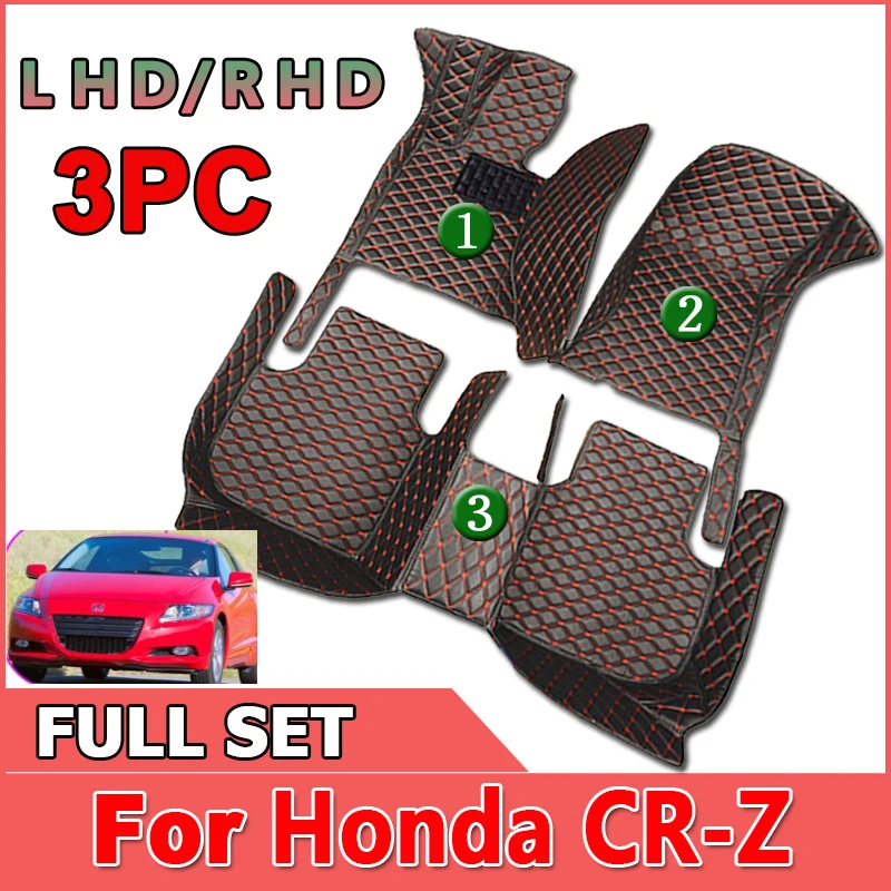 

Car Floor Mats For Honda CR-Z CRZ ZF1 ZF2 2010~2016 Mat Auto Foot Pads Luxury Leather Carpet Rug Interior Parts Car Accessories