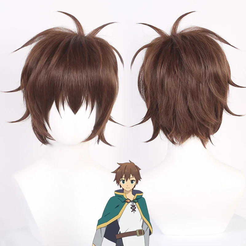 

God's Blessing on This Wonderful World! Satou Kazuma Role Play Wig Heat Resistant Synthetic Short Hair Cosplay Carnival Wigs