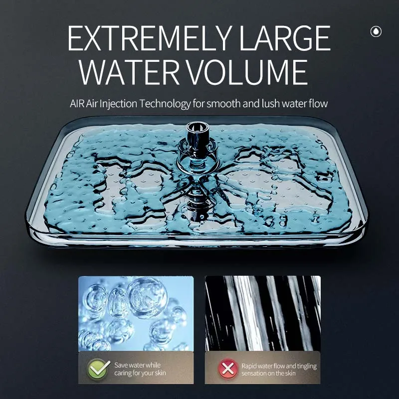 Насадка для душа с дождевой насадкой и ручным комбинированным режимом большая