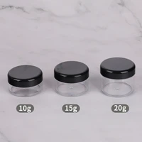 20pcs 2g 3g 5g 10g 15g 20g portable plastic cosmetic empty jars clear bottles eyeshadow makeup cream lip balm container pots