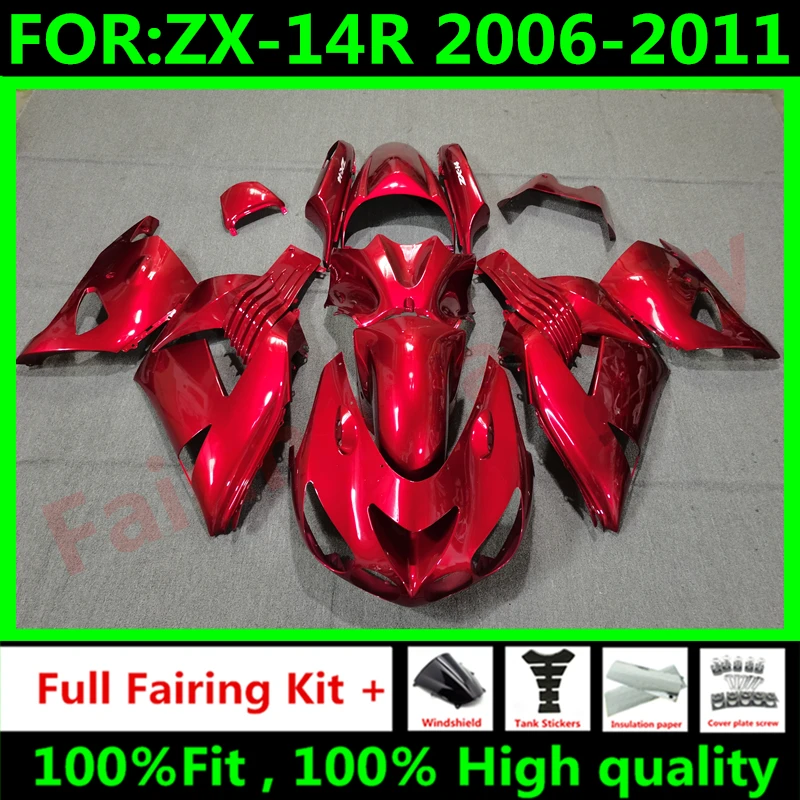 

Комплект обтекателей для мотоцикла для ниндзя ZX-14R 2006 2007 2008 2009 2010 ZX14R zx 14r 06 07 08 комплект обтекателей для кузова красный