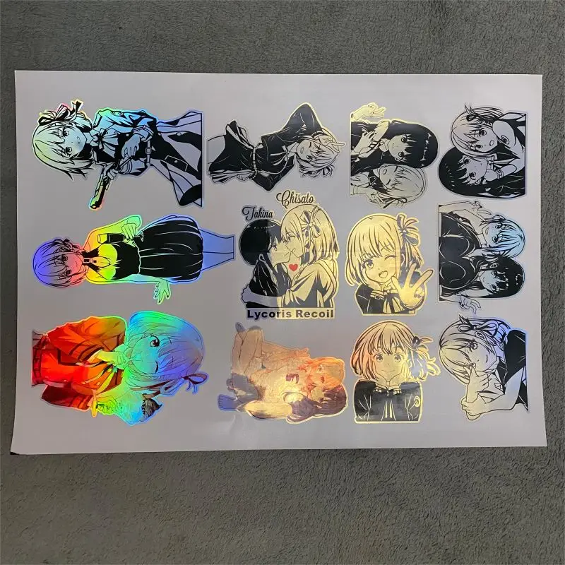 Лазерная аниме наклейка nishikier Chisato Inoue Takina Lycoris Recoil автомобильный телефон