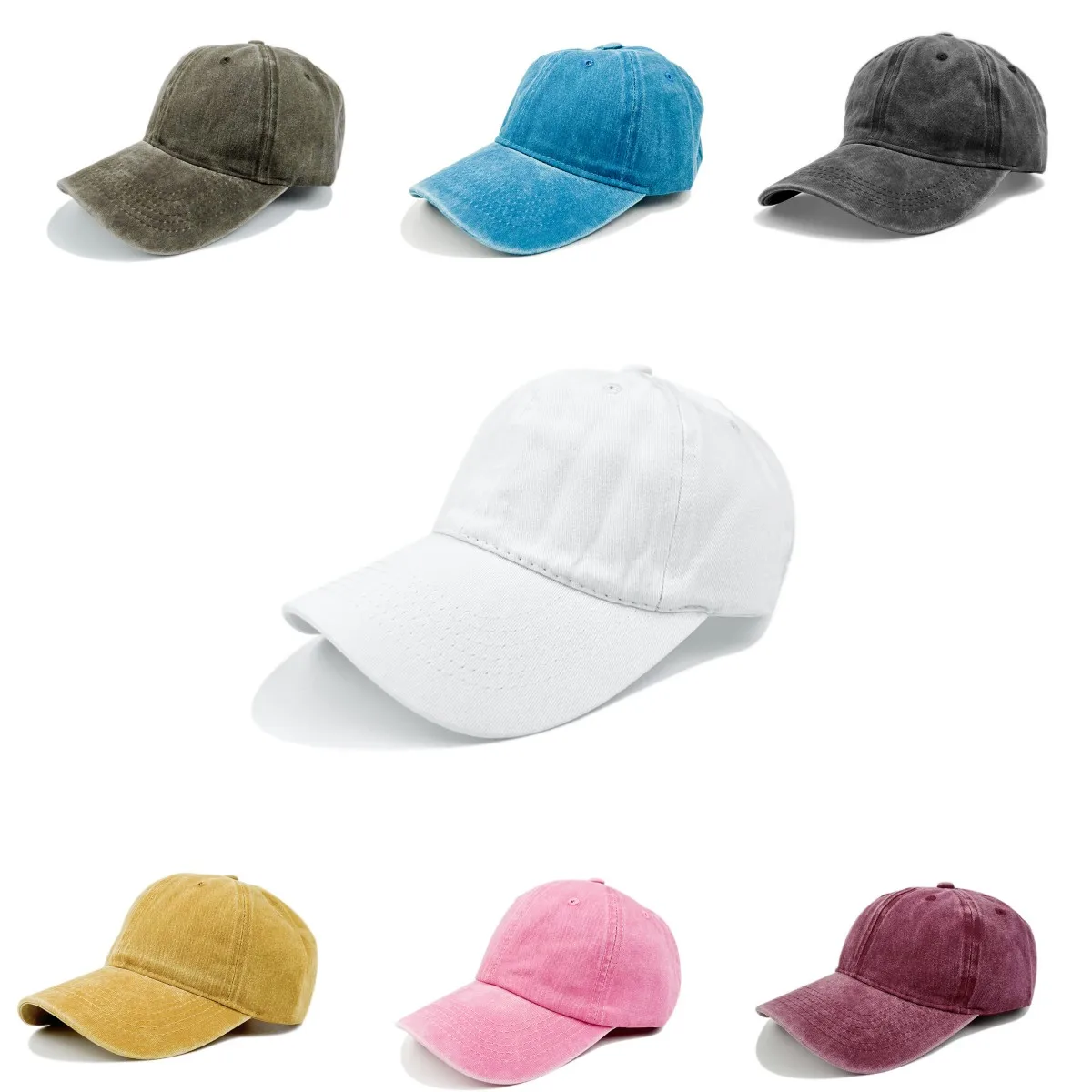 Бейсболка Мужская/женская из промытого хлопка, Кепка от солнца для гольфа, тенниса, бега, однотонная регулируемая, для спорта и отдыха, летняя, 17 цветов