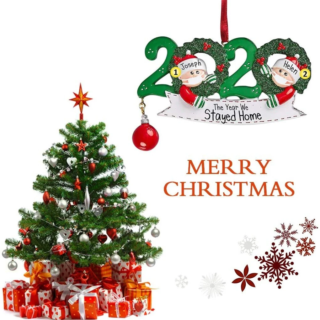 

2020 Family DIY Handwritten Name Doll Snowman Christmas Tree Hanging Pendant Christmas Ornaments Christmas Decorations For Home