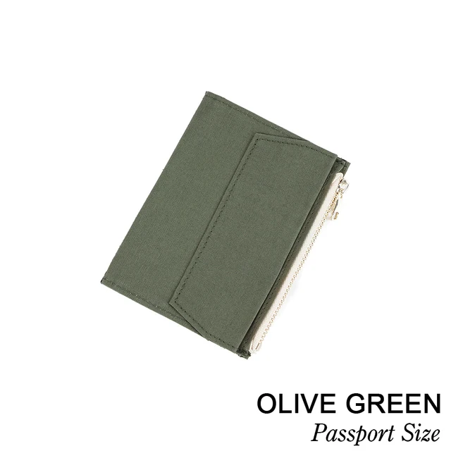 Оливково-зеленый холст карман на молнии для путешественника Тетрадь аксессуар Стандартный обычный размер бумаги держатель карты сумка для хранения папка архивная 70мм а4 серая бумвинил прозр карман goodmark