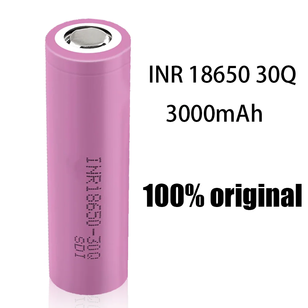 

100% оригинальный новый INR18650 Аккумулятор 3,7 в 18650 3000 мАч INR18650 30Q литий-ионные аккумуляторные батареи