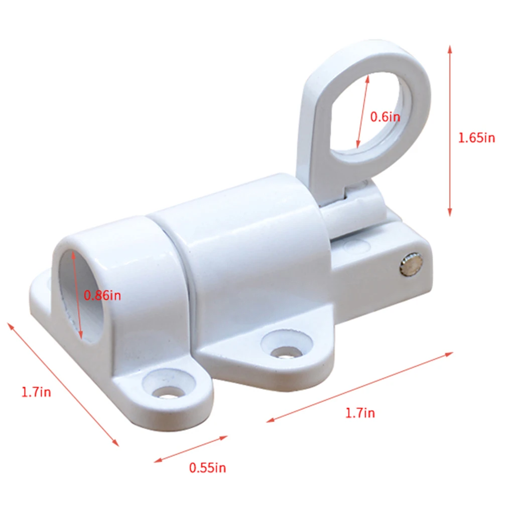

Aluminum Alloy Automatic Window Door Lock Home Office Hotel Gate Aluminum Alloy Spring Bounce Bolt Latch