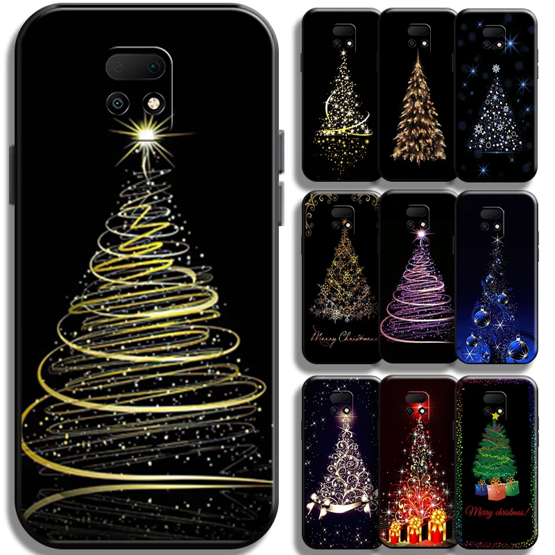 

Merry Christmas Tree Deer For Xiaomi Redmi 10X Pro 5G 10X 4G Full Protection Carcasa Cover Soft Funda Liquid Silicon Black