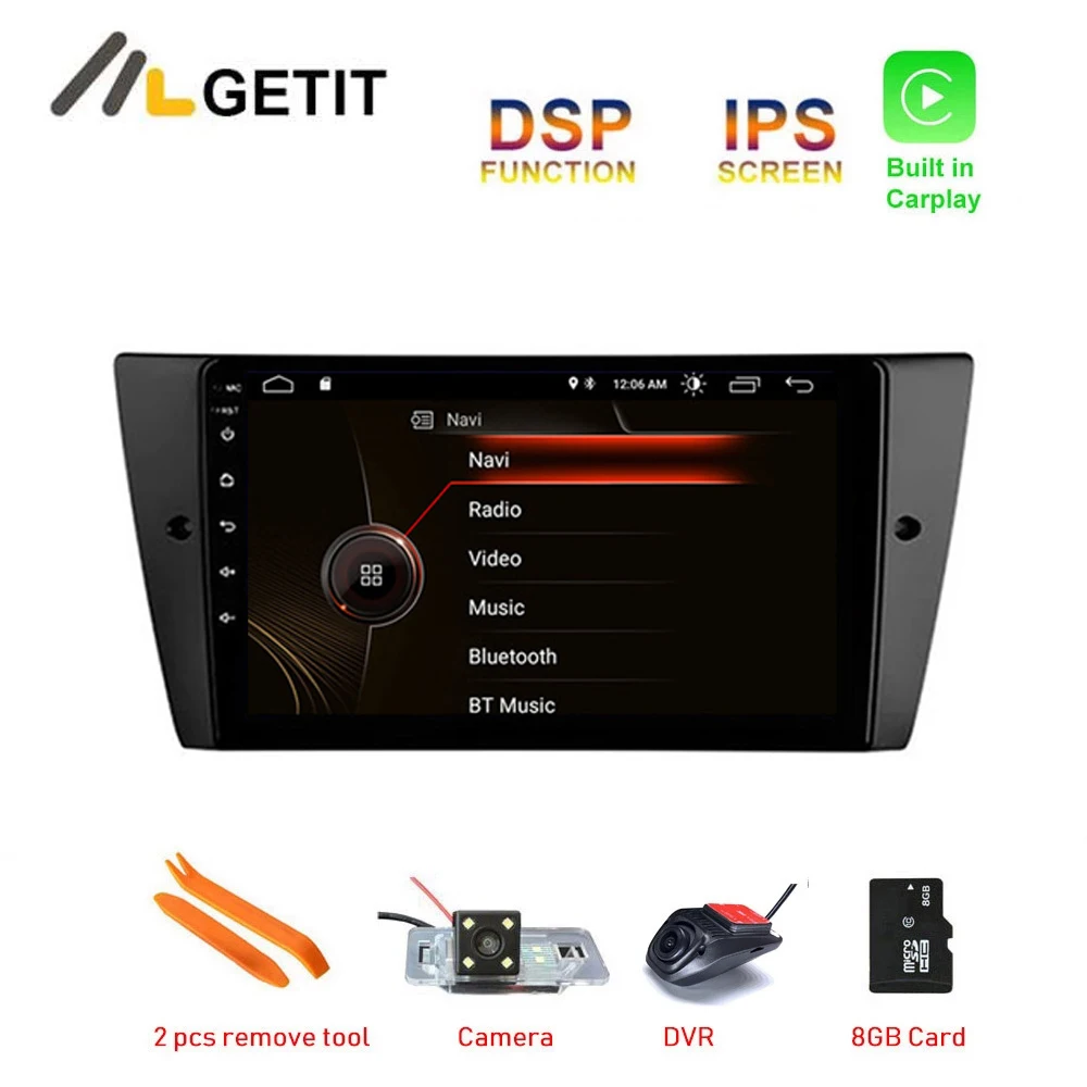 Автомагнитола 9 дюймов для BMW 3-Series E90 E91 E92 E93 2005 - 2013 GPS BT FM DSP Android 11 автомобильный