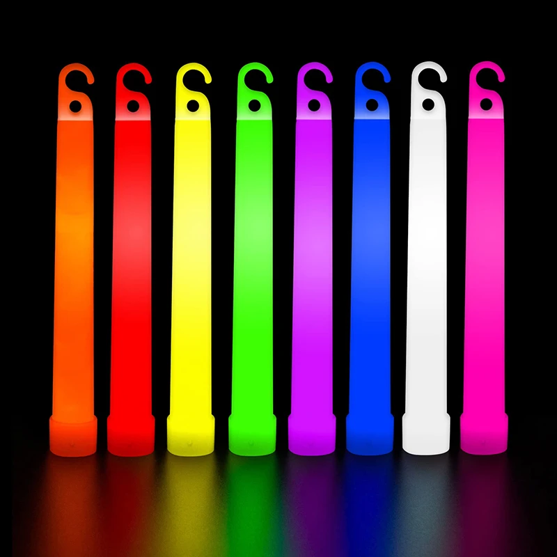 

10pcs Bright Glow Stick Luminous Tubes with Hook Camping Glowstick Signal Light Stick Holiday Luminous Party Supplies