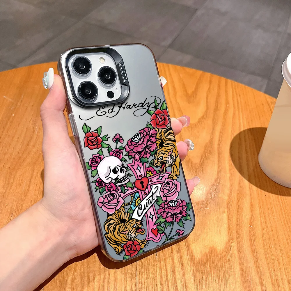 Фото Модный жесткий чехол для телефона E-Ed H с принтом FUNDA для iPhone 12, 11, 13, 14, 15, 16, 17 Max Pro Plus, мини-цветный защитный чехол №3