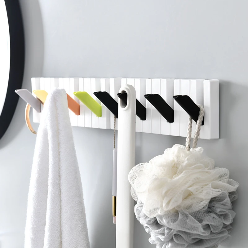

Nordic Piano Shape Wall Hooks Wall Mounted Towel Coat Hanger Rack Key Hook Living Room Bedroom Decorative Hooks Wall Decoration