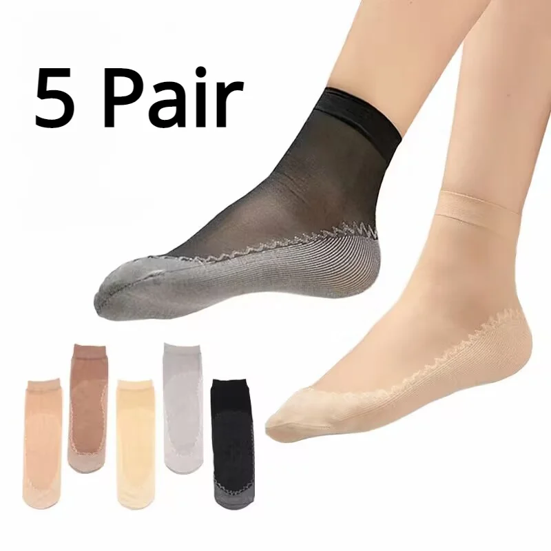 Cotton Bottom Stockings Velvet Women's Stockings Breathable Anti-Hook Silk Mid-Socks Cotton Bottom Soft Silk Socks