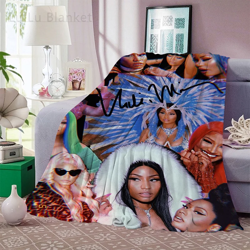 

Newest Nicki Minaj Character Flannel Blanket 3D Print Throw Blanket for Adult Home Decor Bedspread Sofa Bedding Quilts