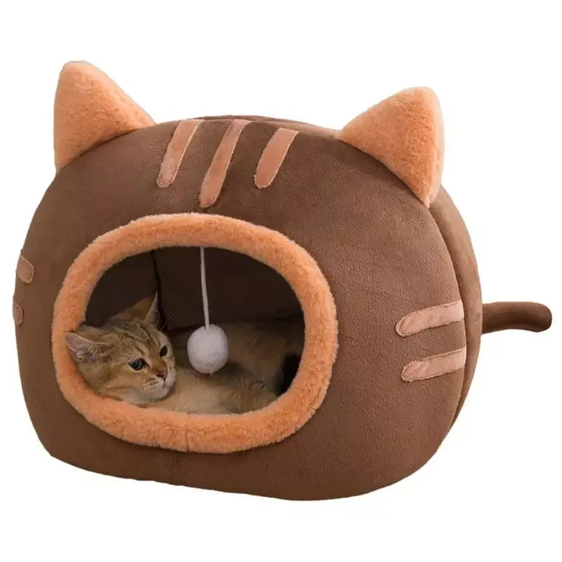 

Bed House Soft Plush Kennel Puppy Cushion Small Dogs Cats Nest Winter Warm Sleeping Pet Dog Bed Pet Mat Supplies