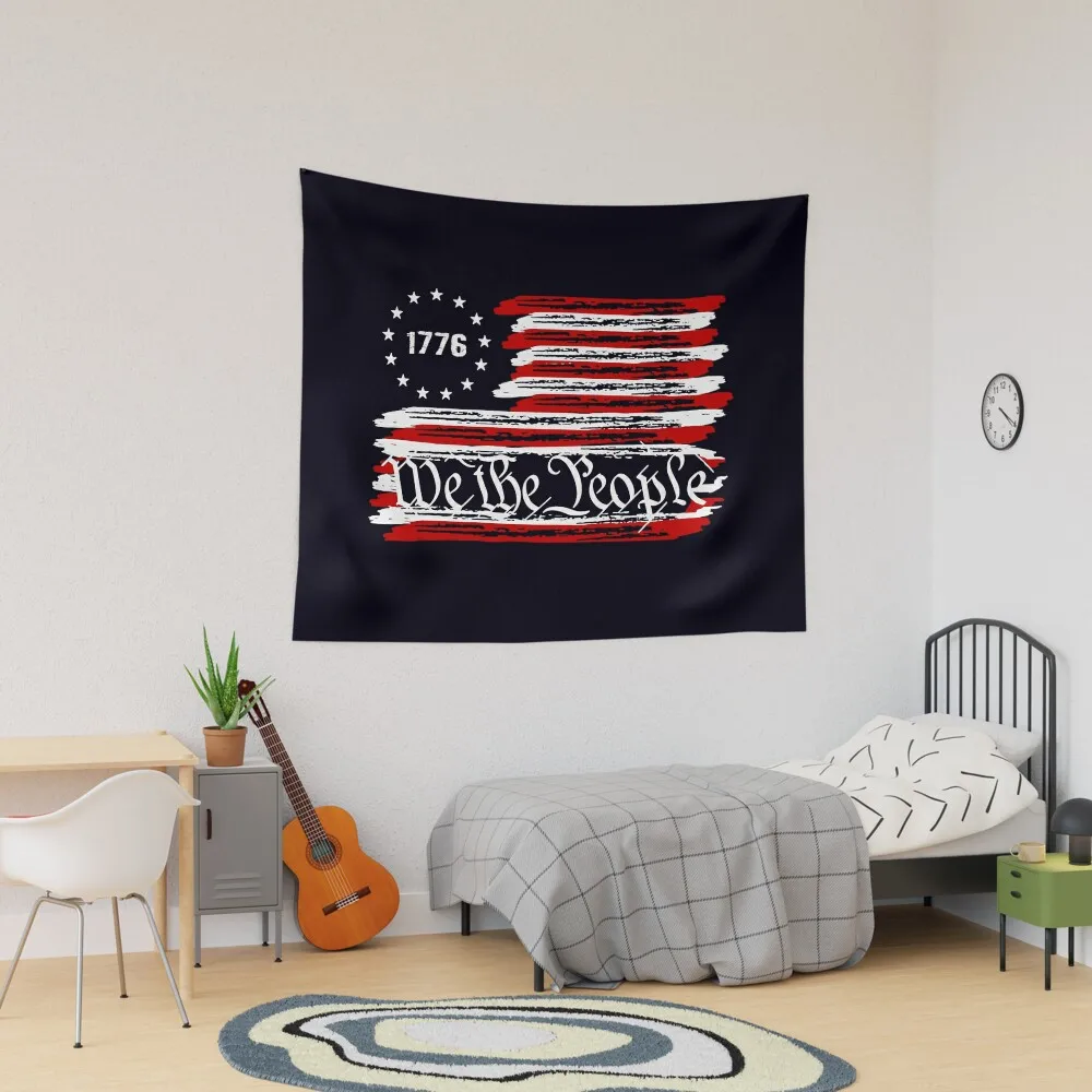 

We The People - 4th July Patriotic Tapestry Decor Beautiful Wall Yoga Towel Blanket Decoration Mat Colored Hanging