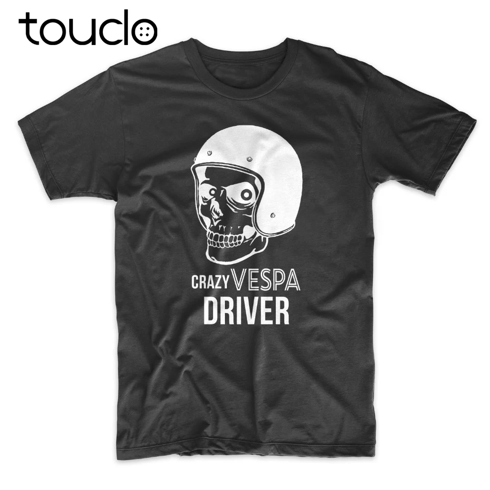 

Summer Fashion Hot Crazy Vespa Driver Skull Funny Scooter Men's T-Shirt T shirt