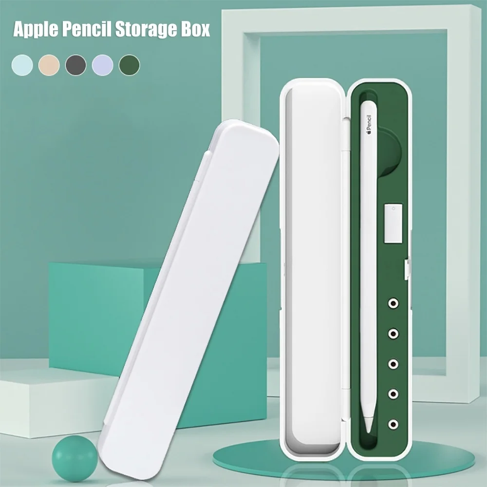 

Портативный контейнер для хранения карандашей Apple Pencil 1-го 2-го поколения, пластиковый чехол, защитный чехол от потери, карандаш Apple
