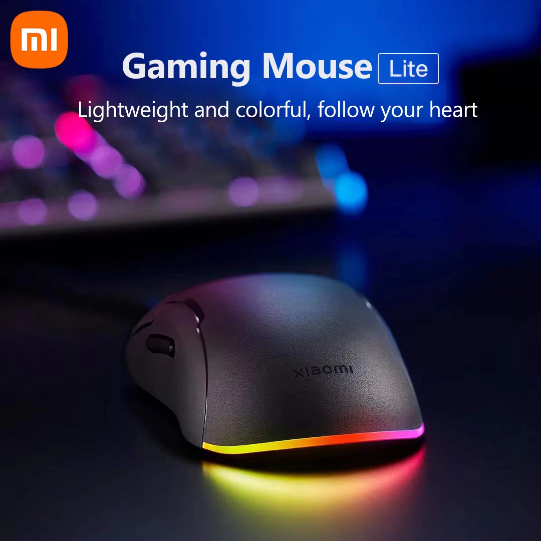 Игровая мышь Xiaomi Lite с RGB-подсветкой 220 дюйма от 400 до 6200 DPI |