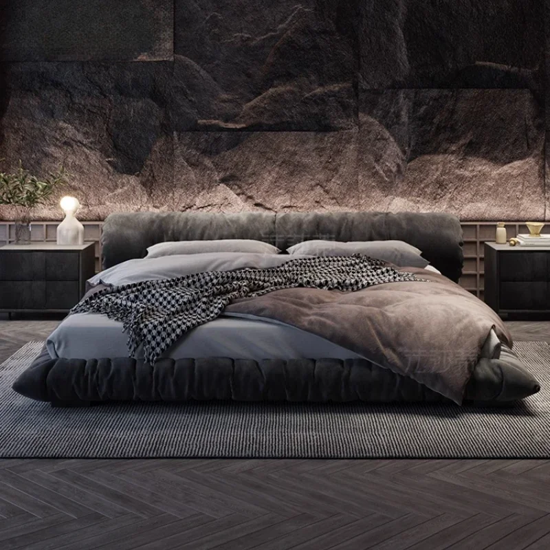 Скандинавская эстетика дизайнерская кровать в итальянском стиле современная