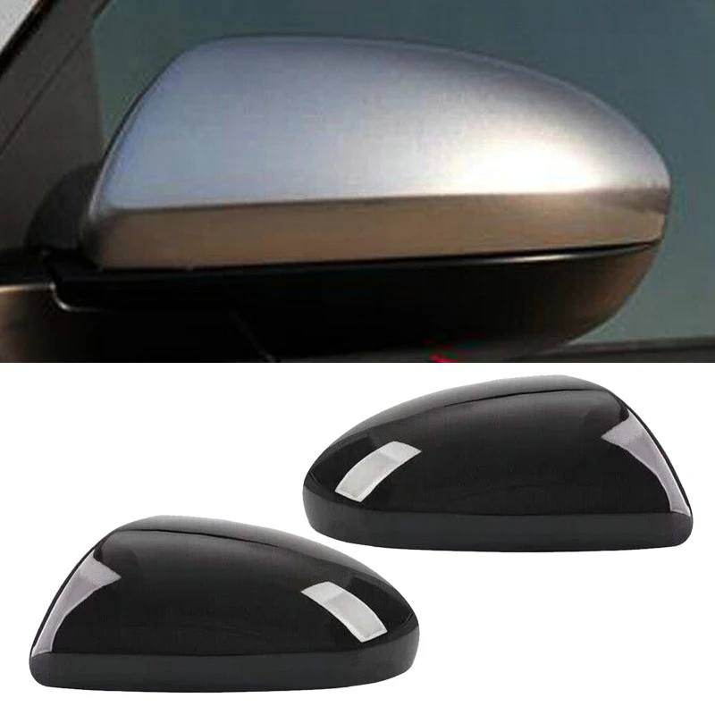 

1 Pair Exterior Left Right Side Door Rearview Mirror Cover Trim Cap Decor Fit for Mazda 3 2010 2011 2012 2013 Black ABS Plastic