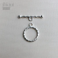 1set 925 sterling silver twist ot claspshooks connectors for diy bracelet necklace making fine jewelry finding