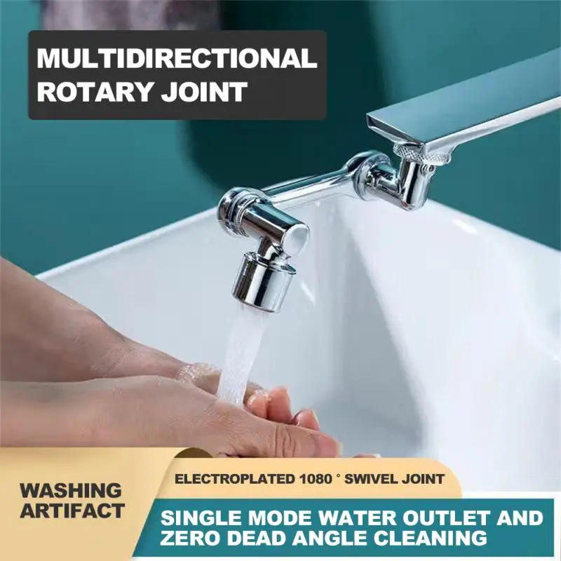 

Rotatable Multifunctional Washbasin Faucets Bubbler Convenient Installation Aerator Plastic Splash Filter 1080 Rotating Faucet