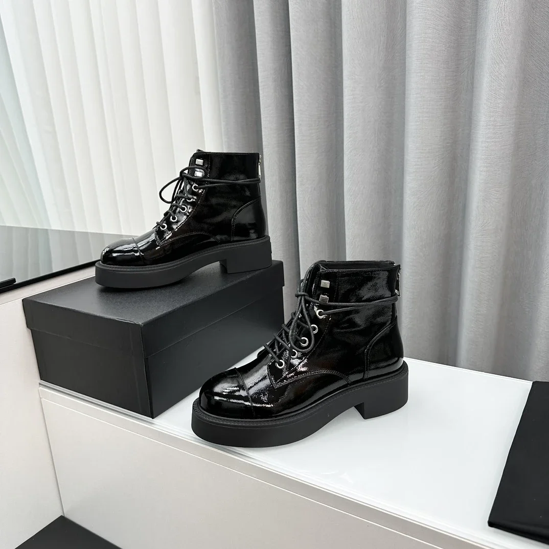 

Женские ботинки из натуральной кожи, ботильоны на среднем каблуке, зимние ботинки, дизайнерская обувь на молнии, женские ботинки