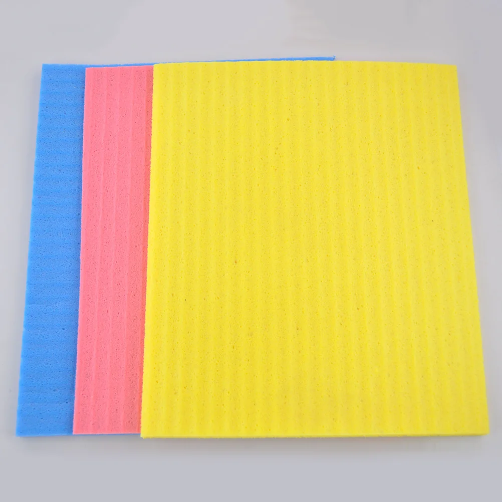 

4 Pcs Terry Towels Cleaning Cellulose Sponge Cloth Natural Dishcloths Kitchen Cleaning Towel