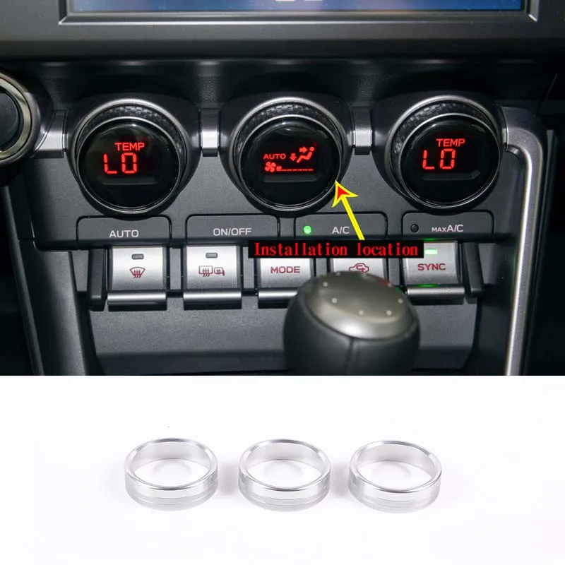 

For Toyota 86 2022 Car Air Conditioner Switch Knob Ring Button Trim Cover alloy Car Styling for Subaru BRZ Interior Accessories