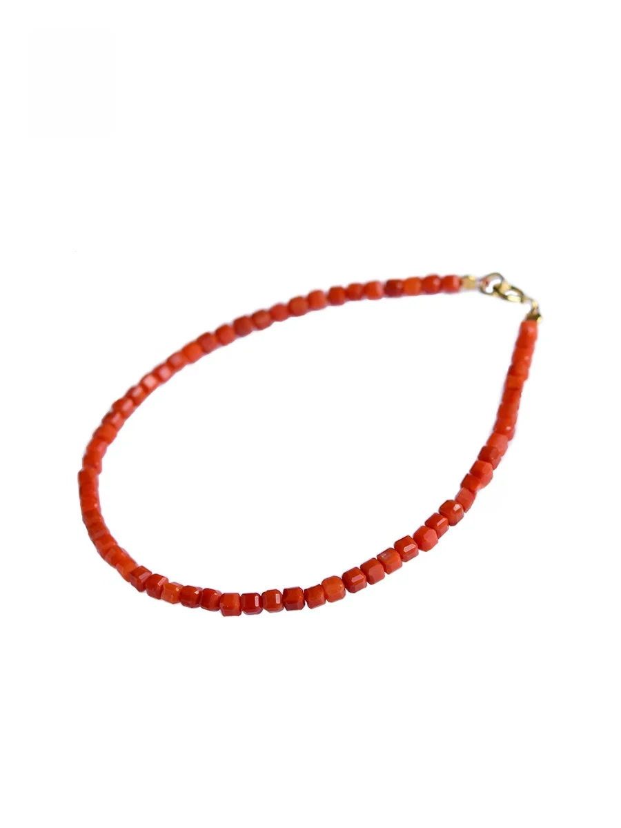 Южный красный браслет для женщин и мужчин агат свободное ожерелье из бисера