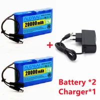 18650 portable super 12v 20000mah battery rechargeable lithium ion battery pack capacity acdc 12 6v 20ah cctv cam monitor