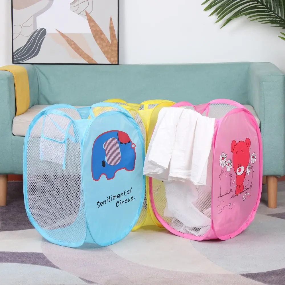 

Folding Box Organize Home Storage Pop Up Open Laundry Baskets Mesh Laundry Dirty Sorting Hamper
