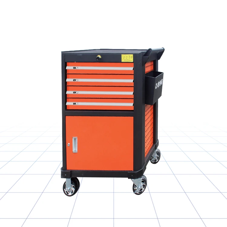 4 Drawer Workshop Garage Metal Tool Cart /Tool trolley / Toolbox Cabinet with Handle and Wheels