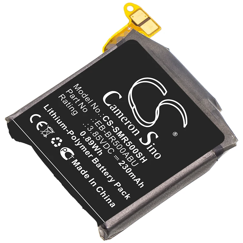 

CS 230mAh / 0.89Wh battery for Samsung Galaxy Watch Active, SM-R500, SM-R500N EB-BR500ABU, GH43-04922A