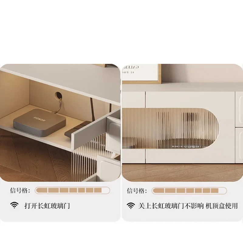 Кремовый стиль подставки для телевизора развлекательный центр шкаф хранения