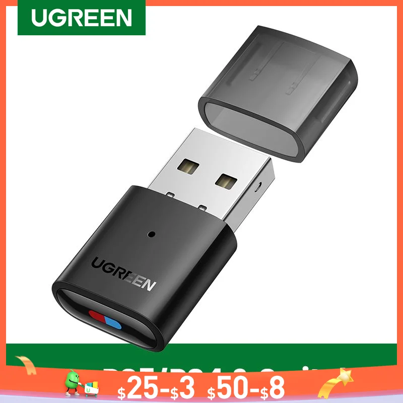 

UGREEN USB Bluetooth 5.0 Transmitter Audio Adapter For Airpods PC Computer PS4 Pro Nintendo Switch Bluetooth Adapter TV Mode