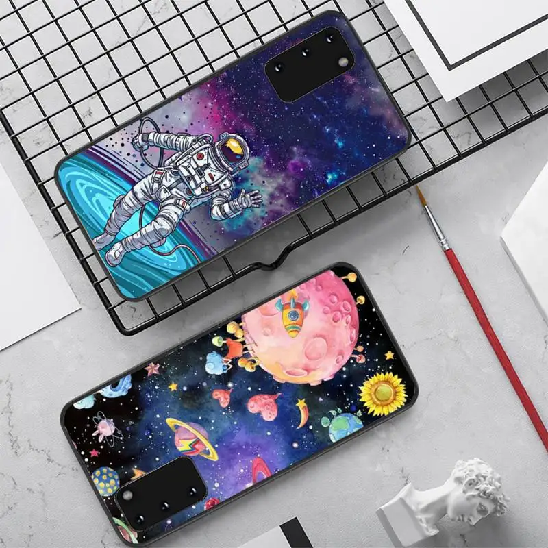 

YNDFCNB Astronaut Space Phone Case for Samsung S10 21 20 9 8 plus lite S20 UlTRA 7edge