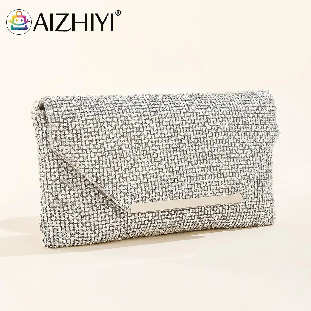 Модная вечерняя сумочка для женщин блестящий клатч-конверт с блестками свадьбы