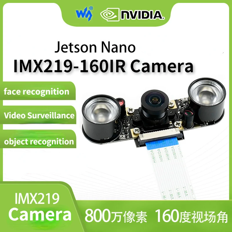 Камера Waveshare IMX219-160IR, угол обзора 160 °, инфракрасное ночное видение, подходит для NVIDIA Jetson Nano, IMX219