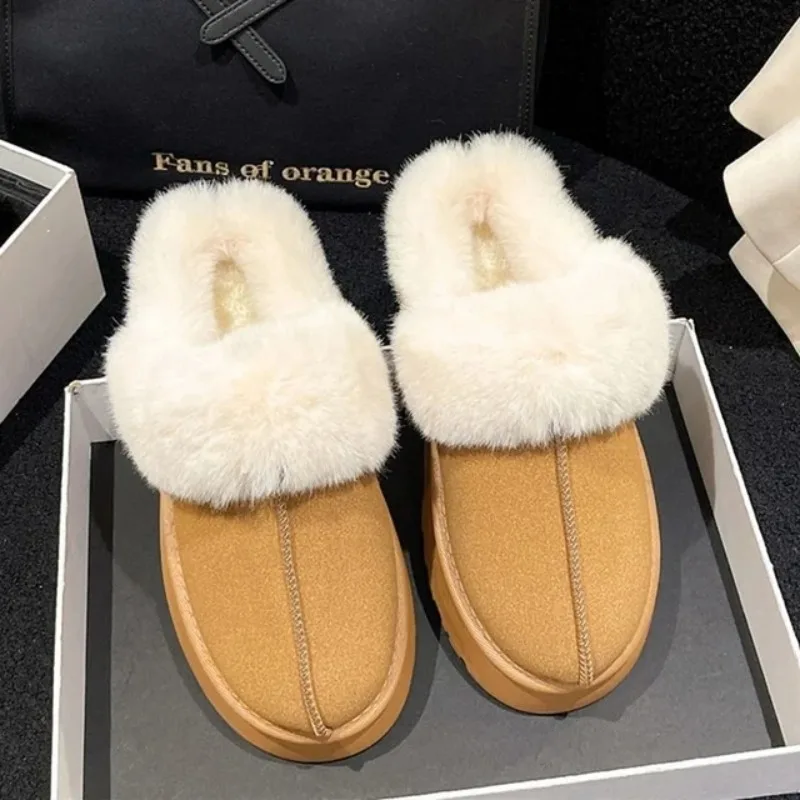 

Теплые зимние ботинки на флисовой подкладке для женщин, хлопковые тапочки на толстой подошве, слипоны для беременных женщин